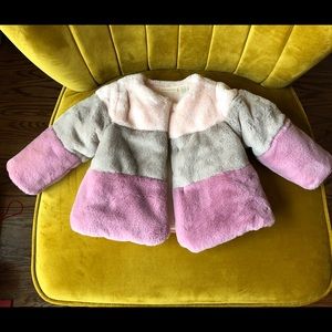 First impressions Faux Fur Toddler Coat